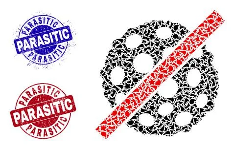 Remove Microbe Spore Mosaic of Shatters with Parasitic Scratched Seals Illustration