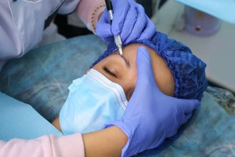 Remove microblasting old makeup. Foto stock