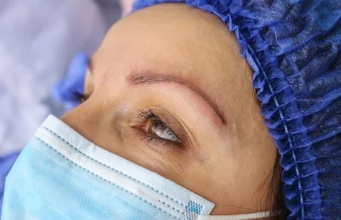 Remove microblasting old makeup. Stock Photos