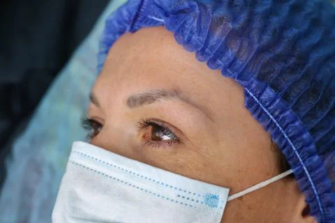 Remove microblasting old makeup. Stock Photos