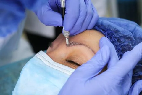 Remove microblasting old makeup. Foto stock