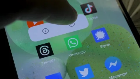 Remove online social media Threads operated by Meta Platforms Stock Footage 276298849