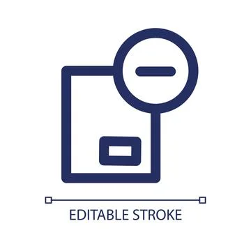 Remove from parcel linear ui icon 스톡 일러스트