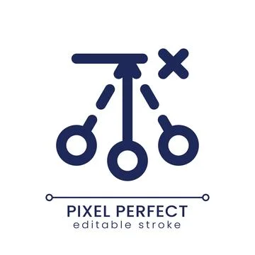 Remove pendulum effect pixel perfect linear ui icon Stock Illustration