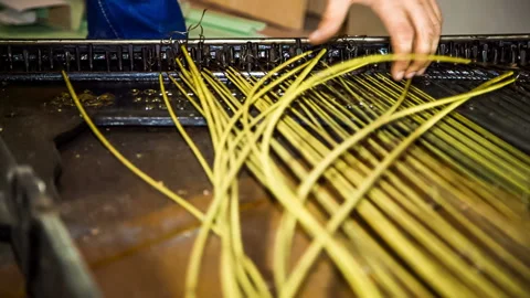 Remove piano strings from metal pins Video stock 85900457