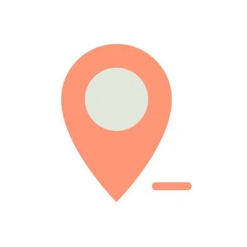 Remove pin from map flat color ui icon 스톡 일러스트