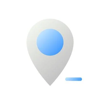 Remove pin from map flat gradient two-color ui icon Illustrazione stock