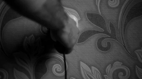 Remove the plug from the socket, black and white Vídeo Stock 35341744