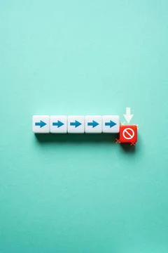 Remove restrictions. Ensure progress of the process. Hinder progress. Exces.. Stock Photos
