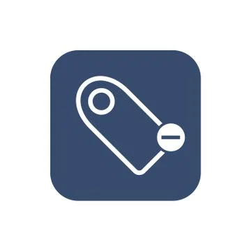 Remove sign. Tag icon in trendy flat style isolated on white background. Stock Illustration