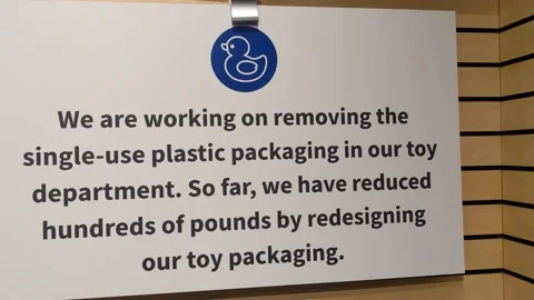 Remove Single-Use Plastic Packaging Sign | Stock Video | Pond5