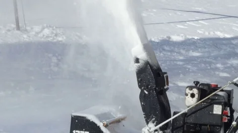 Remove the snow with the Alta Badia snowplow, Italy Stock Footage 84924967