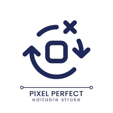 Remove spinning effect pixel perfect linear ui icon Stock Illustration