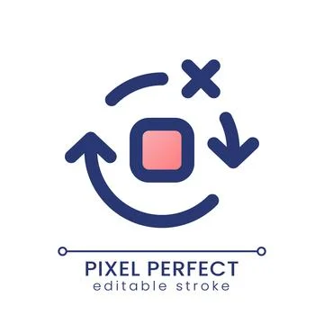 Remove spinning effect pixel perfect gradient fill ui icon Illustrazione stock