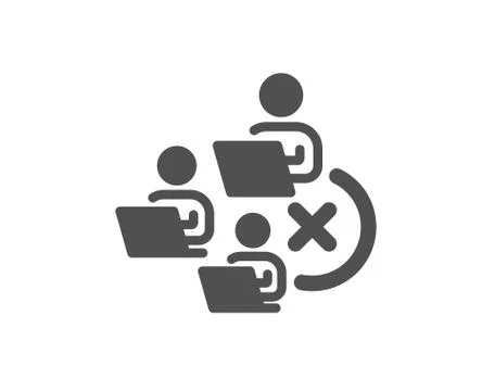 Remove team icon. Teamwork sign. Vector Illustrazione stock