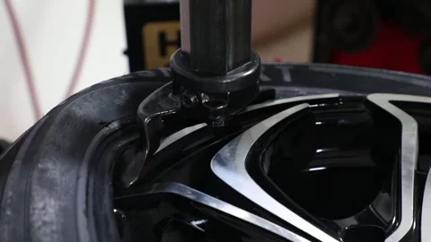 Remove Tire From The Alloy Wheel Stock Footage 248524269