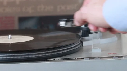 Remove the tone arm on the stand Stock Footage 88588997