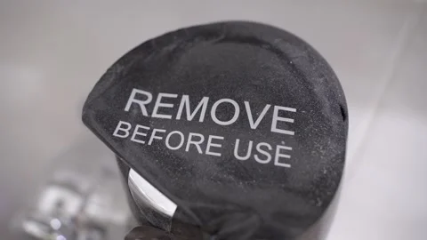 REMOVE BEFORE USE Warning Label 스톡 동영상 314082038