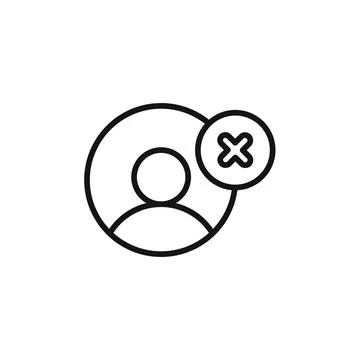 Remove User Icon Ideal for Account Deletion and Management Stock Illustration