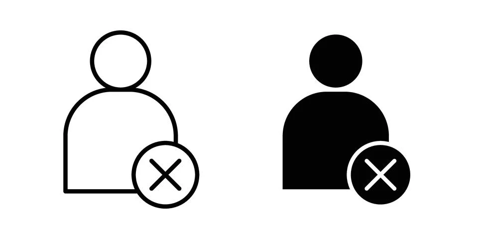 Remove user icon Illustration set. Vector Eps10 for apps Stock Illustration