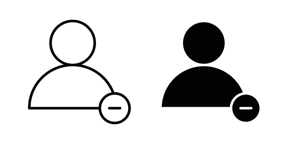 Remove user icon vector editable eps10 Stock Illustration