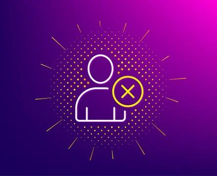 Remove User line icon. Profile Avatar sign. Vector Stock Illustration