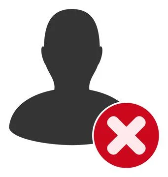 Remove User Vector Icon Flat Illustration Stock Illustration