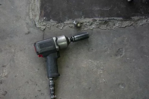 Remove the wheel gun Stock Photos