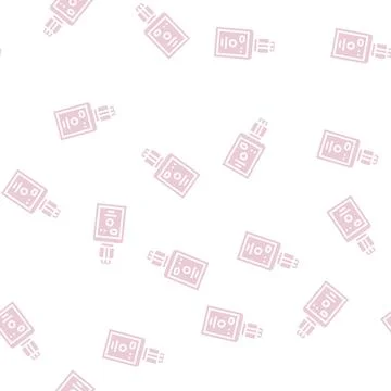 Remover for eyelashes glyph seamless pattern Stock Illustration