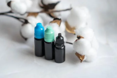 Removers for removing permanent makeup on a light background Stock Photos