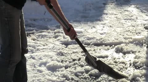 Removes snow Video stock 12410260