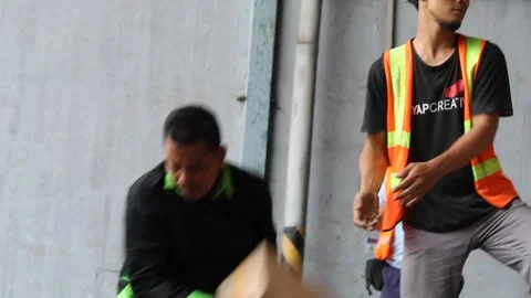 Removing Boxes Stock Footage 244627162