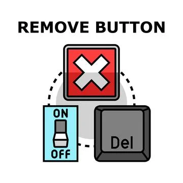 Removing button options for user interface design Stock Illustration