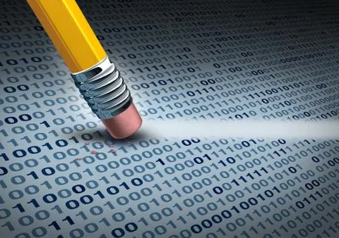 Removing Computer Data 스톡 일러스트