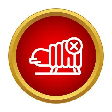 Removing computer virus malware warning icon Stock Illustration