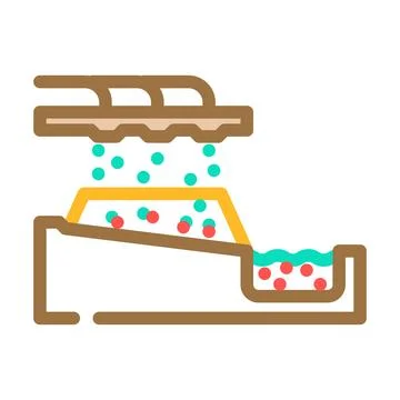 Removing copper from oxide ore color icon vector illustration Stock Illustration