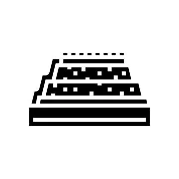 Removing copper from oxide ore glyph icon vector illustration Stock Illustration