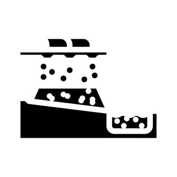 Removing copper from oxide ore glyph icon vector illustration イラスト素材