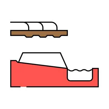Removing copper from oxide ore icon color illustration Stock Illustration