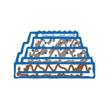 Removing copper from oxide ore icon doodle illustration Stock Illustration
