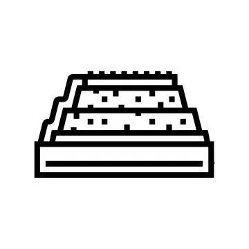 Removing copper from oxide ore line icon vector illustration Stock Illustration