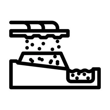 Removing copper from oxide ore line icon vector illustration イラスト素材