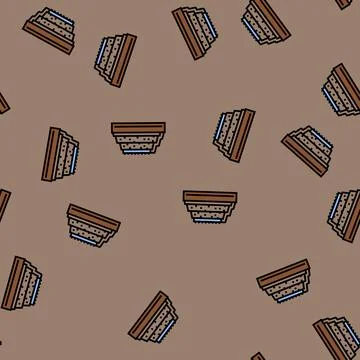 Removing copper from oxide ore vector seamless pattern Stockillustratie