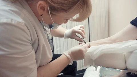 Removing cuticles Stock Footage 87825242