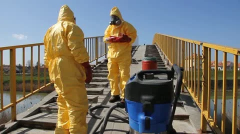 Removing of dangerous materials Stock Footage