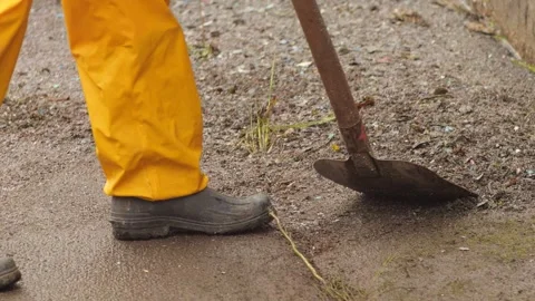 Removing Debris from the Roadside with Precision Stock Footage 348240770