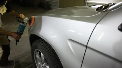 Removing dents without painting Stock Footage 48844317
