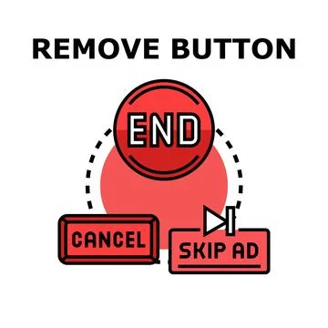 Removing digital content and ending online processes Stock Illustration