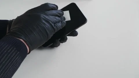 Removing dirt from the smartphone screen Stock Footage 176195910
