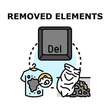 Removing dirty elements and cleaning services concept Stock Illustration